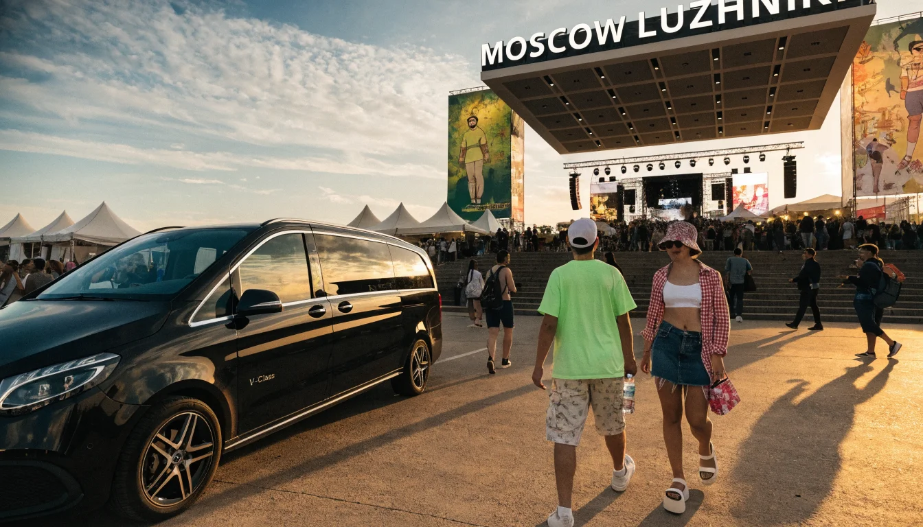 Трансфер на летние фестивали Москвы 2026 на минивэне: VK Fest, День Города и концерты